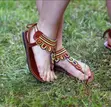 Elegant Multicolored Masai Genuine Leather Sandals - 2