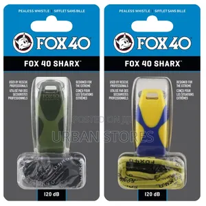 Fox 40 Sharx Whistle with Lanyard - Yellow/Blue