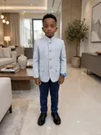 Cream Ivory Kids 3-Piece Suit - 2