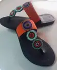 Genuine Leather Orange Masai Sandals - 2