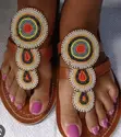 Elegant Ladies' Beaded Sandals - 2