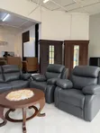 Premium 7-Seater Black Leather Sofa - 2