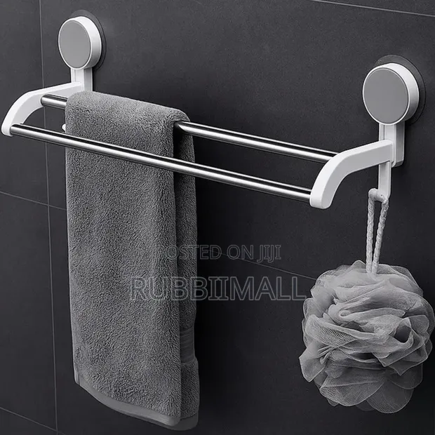 Traceless Double Towel Rack - 1