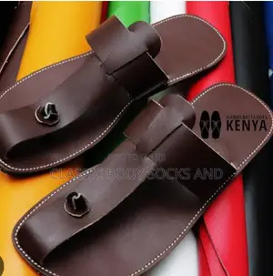 Men's Genuine Leather Sandals - Brown