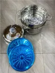 30cm Stainless Steel 3-Tier Food Steamer with Timer - 2