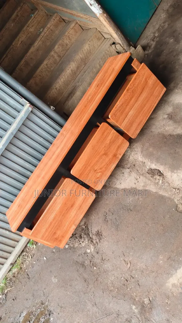 Mahogany TV Stand with Large Drawers - 1