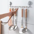 6-Hook Stainless Steel Wall-Mounted Utensil & Towel Rack - 1