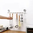 6-Hook Stainless Steel Wall-Mounted Utensil & Towel Rack - 2