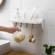 Self-Adhesive Wall-Mounted Bathroom & Kitchen Storage Shelf - 1