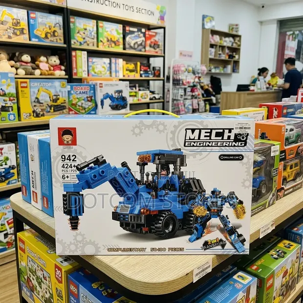 Mech Engineering 2-in-1 Drill Truck & Robot Building Set - 1