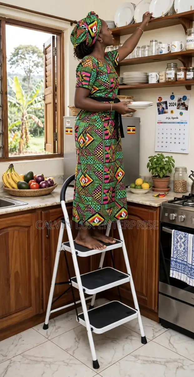 Foldable Aluminium Step Ladder - 3 Steps - 1