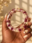 Floral Resin Bangles - Handmade Flower Bracelets - 1