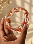 Floral Resin Bangles - Handmade Flower Bracelets - 2