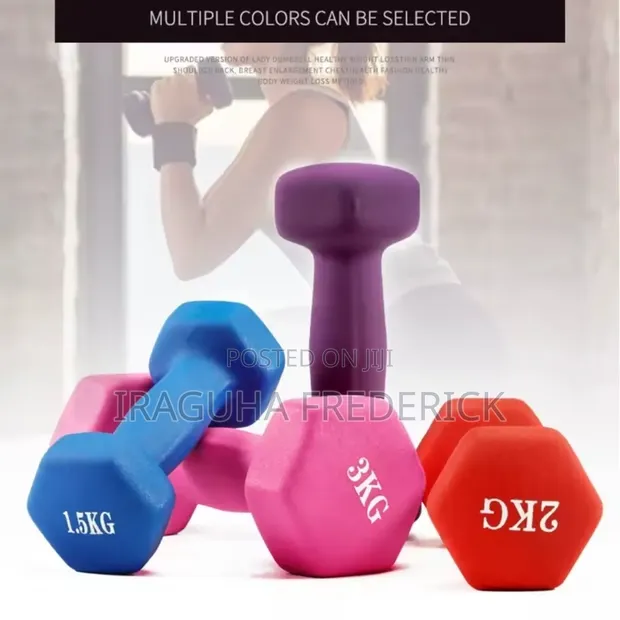 Pair of 3kg Hexagonal Training Dumbbells - 1
