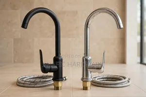 Heavy Duty Sink Mixer Taps - Black or Silver