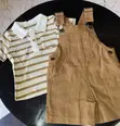 Baby Dungaree Outfits - Brown, Cotton - 2