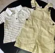 Baby Dungaree Outfits - Brown, Cotton - 3