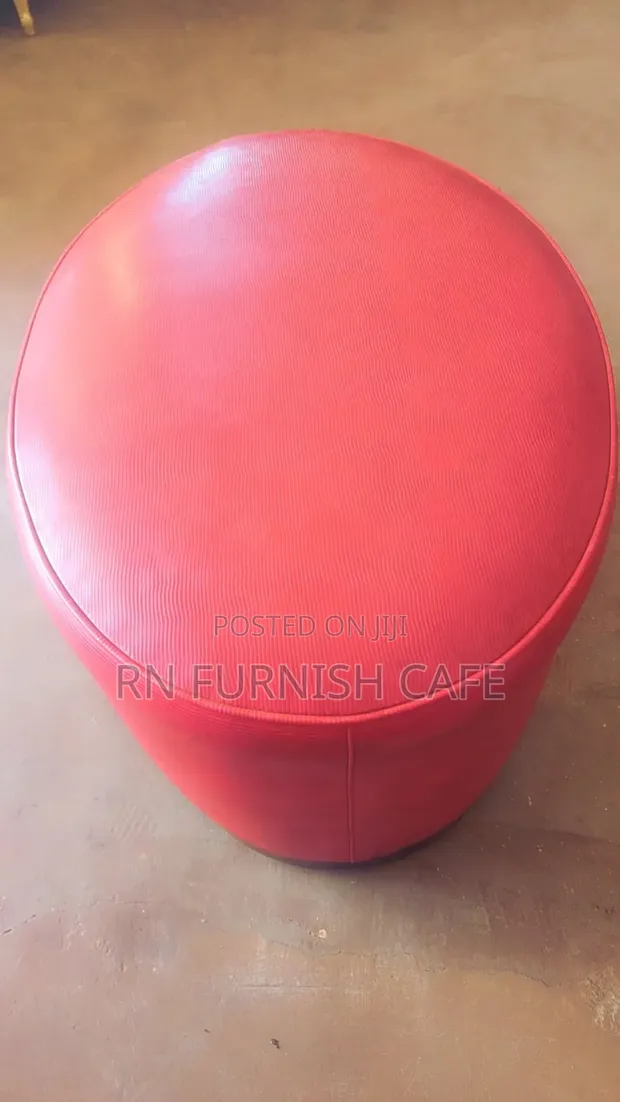 Stylish Round Ottoman Stool - Brand New - 1