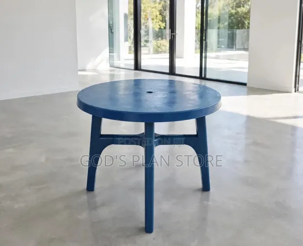Royal Blue Plastic Dining Table - 1
