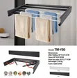 Wall-Mounted Metal Folding Towel & Clothes Drying Rack - 1