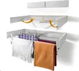 Wall-Mounted Metal Folding Towel & Clothes Drying Rack - 3