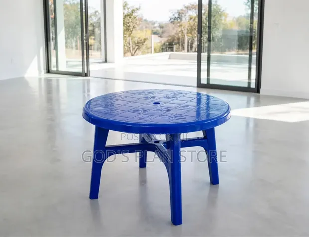 Blue Plastic Coffee Table - 1