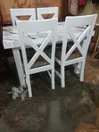 Wood-Mode White Square Dining Set - 4 Seater - 2
