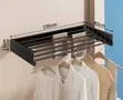 Wall-Mounted Metal Folding Towel & Clothes Drying Rack (100x10.5x40cm) - 1
