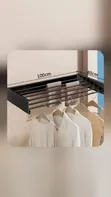 Wall-Mounted Metal Folding Towel & Clothes Drying Rack (100x10.5x40cm) - 2
