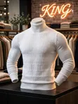 Slim-Fit Men's Turtleneck Knitwear Sweater - 1