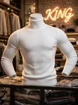Slim-Fit Men's Turtleneck Knitwear Sweater - 2