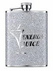 Silver Glitter Stainless Steel Hip Flask - 1