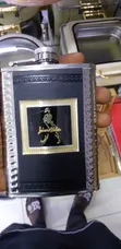 Silver Glitter Stainless Steel Hip Flask - 3