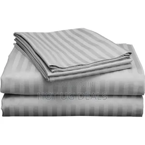 6x6 Egyptian Bedsheet Set - Grey Striped