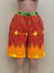 Ankara Shorts for Women - Red, Size M - 2