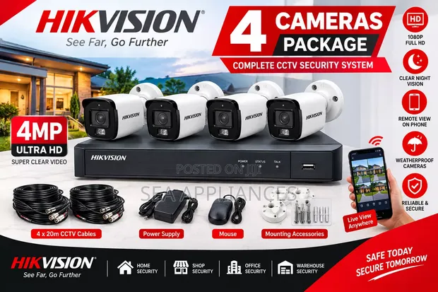 Hikvision 4 Camera CCTV Kit - 1
