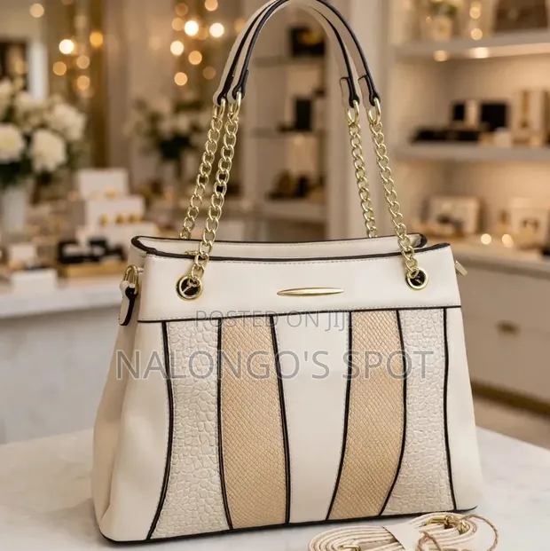 Ladies Large Animal Print Genuine Leather Handbag - 1