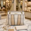 Ladies Large Animal Print Genuine Leather Handbag - 2