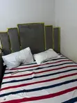 Leather Bed - 5x6 King Size, Gray - 1