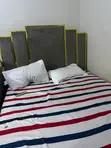 Leather Bed - 5x6 King Size, Gray - 2