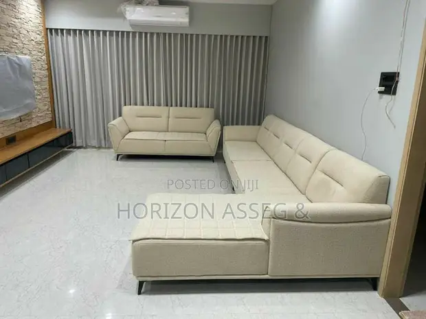 6 Seater High Density Fabric Sofa - Brand New - 1