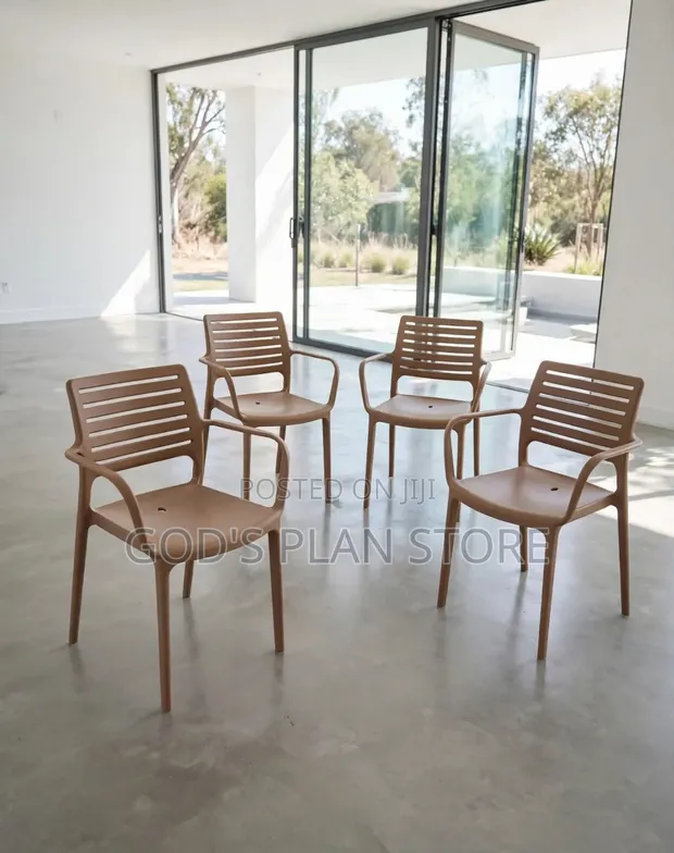 Durable Outdoor Plastic Chairs - Brand New - 1