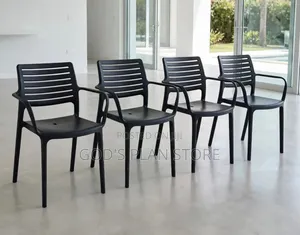 Outdoor Plastic Chairs (Set of 4)