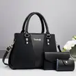Elegant Black Handbag Set - 3