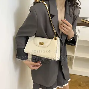 Luxury Trendy Shoulder Bag - White