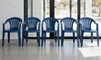 1 Piece Plastic Ottoman Armrest Chair - 2