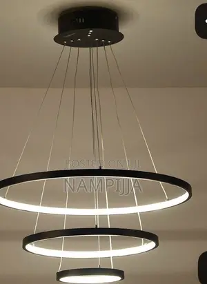 Luxury Crystal LED Chandelier Light - Black & Gold