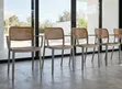 1pc Rattan Style Plastic Dining Chairs - Black - 2