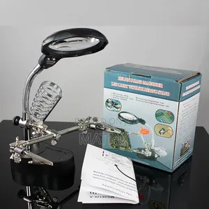 Helping Hand Magnifier with LED & Soldering Stand