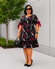 Elegant Green Shirt Dress with Abstract Print - 3